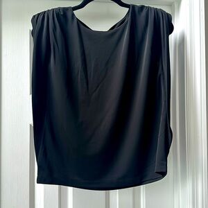 NWT black, sleeveless blouse.